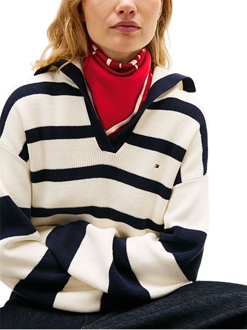 Foulard quadrato in pura seta Tommy Hilfiger | AW0AW182230KP